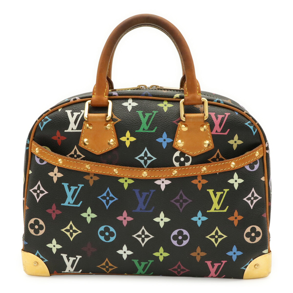 LOUIS VUITTON ルイ ヴィトン モノグラムマルチカラー トゥルーヴィル ハンドバッグ ノワール 黒 ブラック ゴールド金具 M92662 【中古】|Blumin 店
