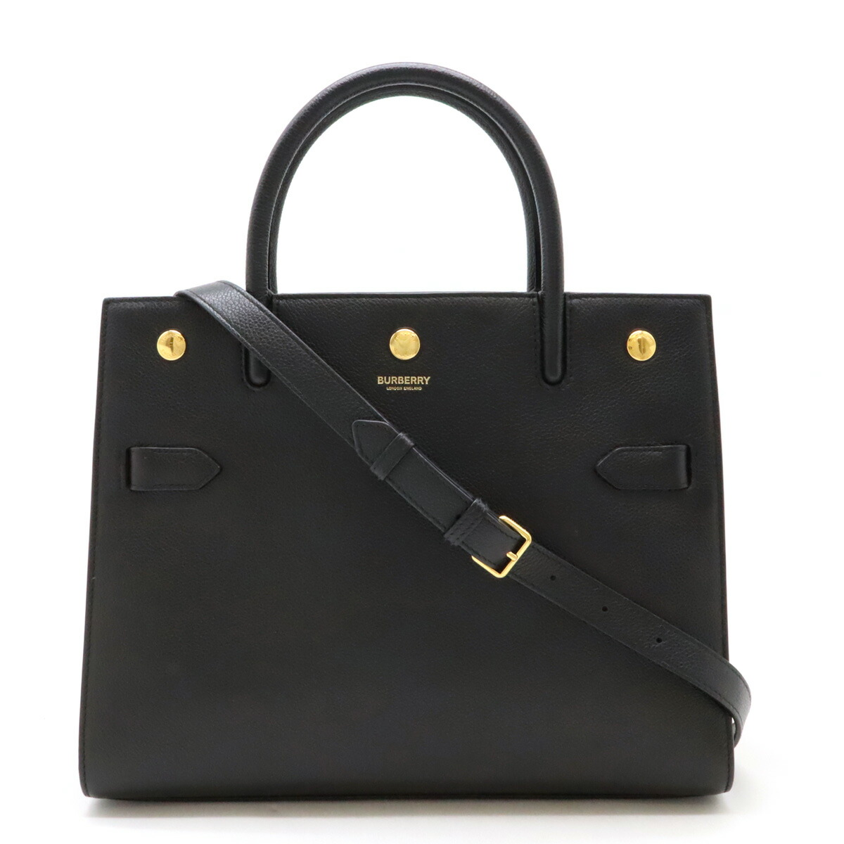 BURBERRY 黒レザートートバッグ ゴールド金具付き 楽天市場】BURBERRY バーバリー ハンドバッグ トートバッグ