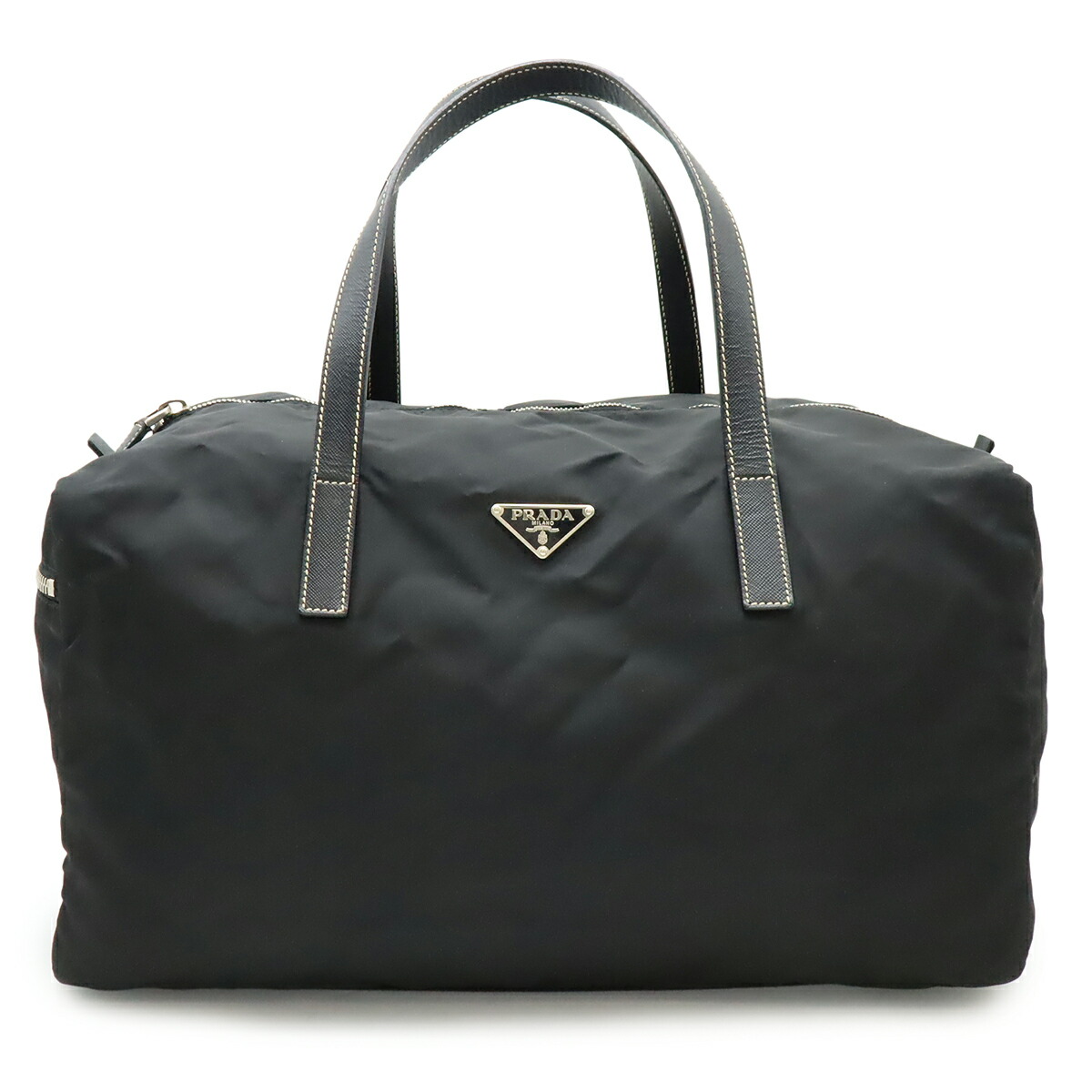 プラダ ナイロン ボストンバッグ 小さめ PRADA プラダ 三角ロゴ 