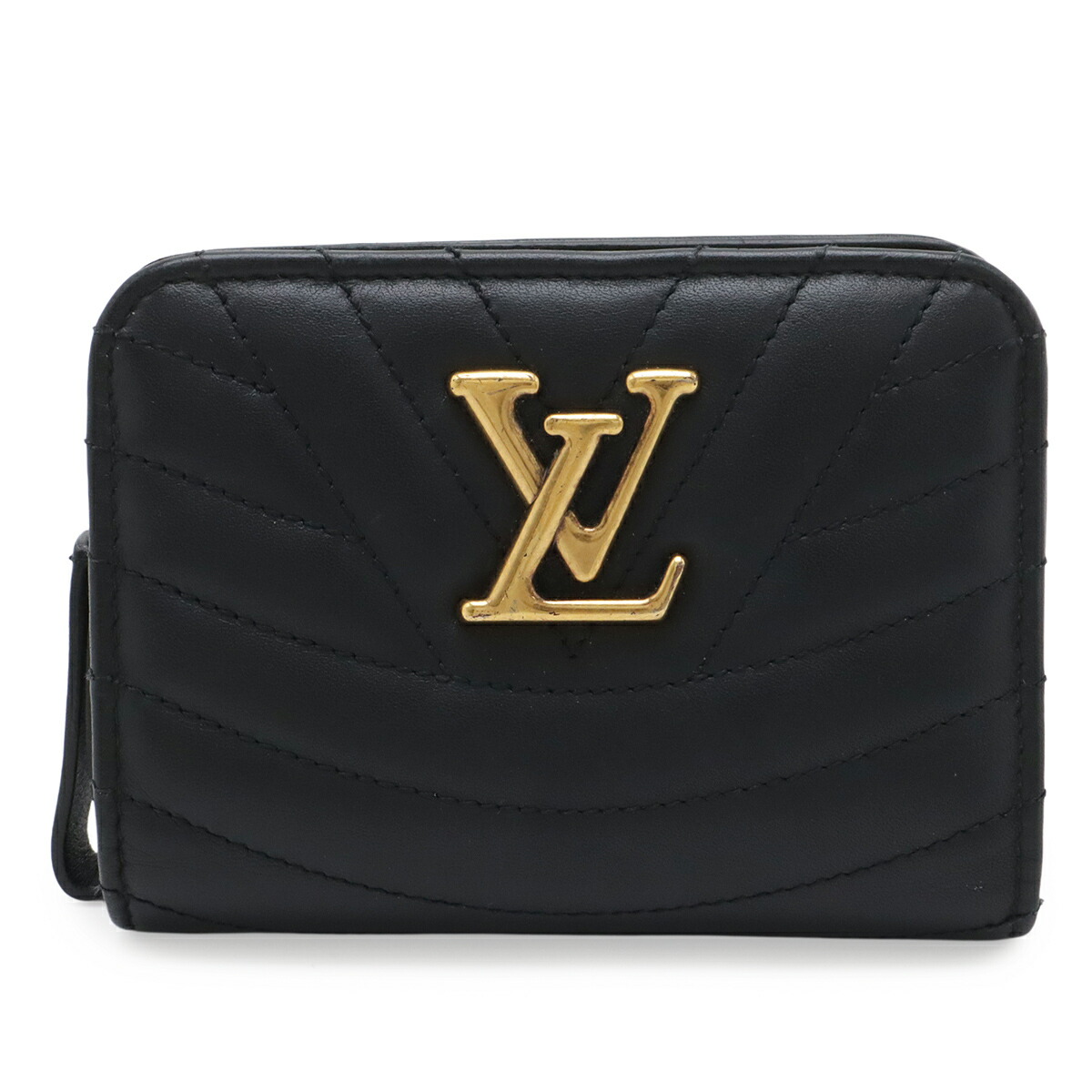 LOUIS VUITTON ルイ ヴィトン 前衛派 ジプト コンパクトウォレット 2つ折紙入れ 二つ折り紙入れ なめし革 ノワール 黒 黒いこと M63789 【中古】