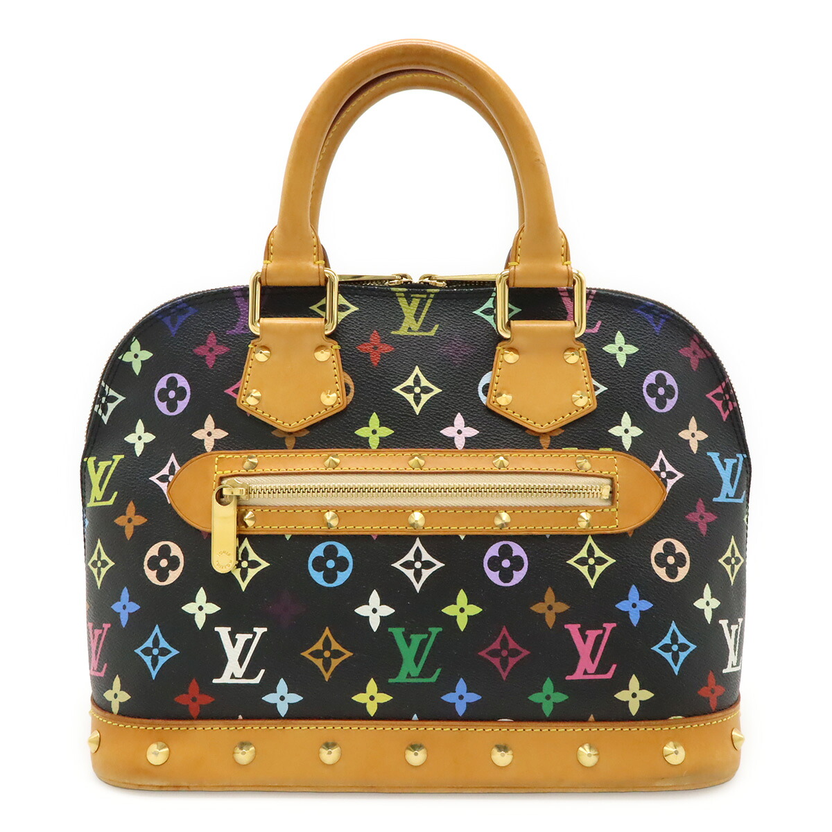 LOUIS VUITTON ルイ ヴィトン モノグラムマルチカラー アルマ ハンドバッグ スタッズ ノワール 黒 ブラック M92646 【中古】｜Blumin 店