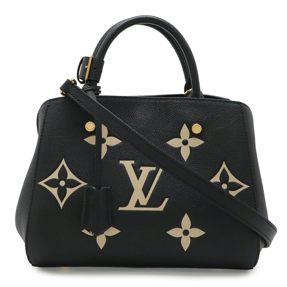 LOUIS VUITTON ルイ ヴィトン モノグラムアンプラント モンテーニュBB ハンドバック 2WAY ショルダーバッグ ノワール 黒 黒いこと M45778 【中古】