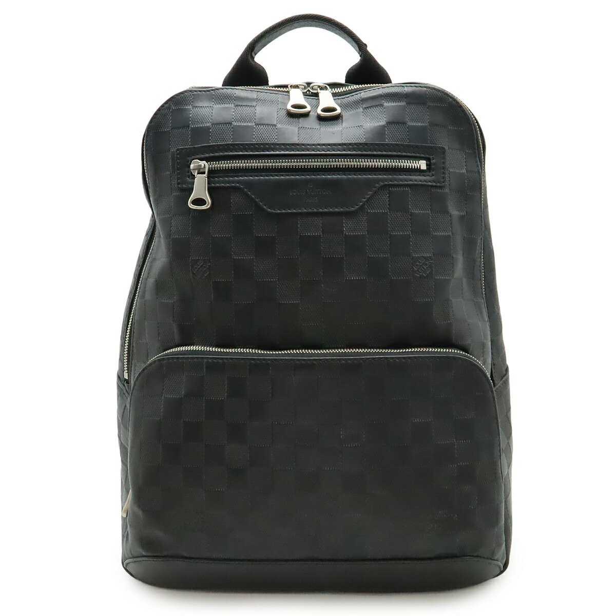 LOUIS VUITTON ルイ ヴィトン ダミエアンフィニ 大通り うしろ側風呂敷き包み 背嚢 なめし革 オニキス 黒 黒いこと N41043 【中古】