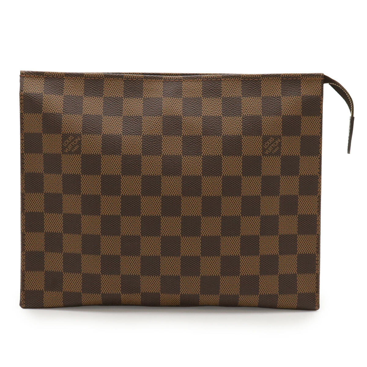 LOUIS VUITTON ルイ ヴィトン ダミエ ポッシュ 室内用便器26 かざり付ける合財袋 コスメポーチ 小容れもの 二番め御徒面子 クラッチペダル御徒面子 N47543 【中古】