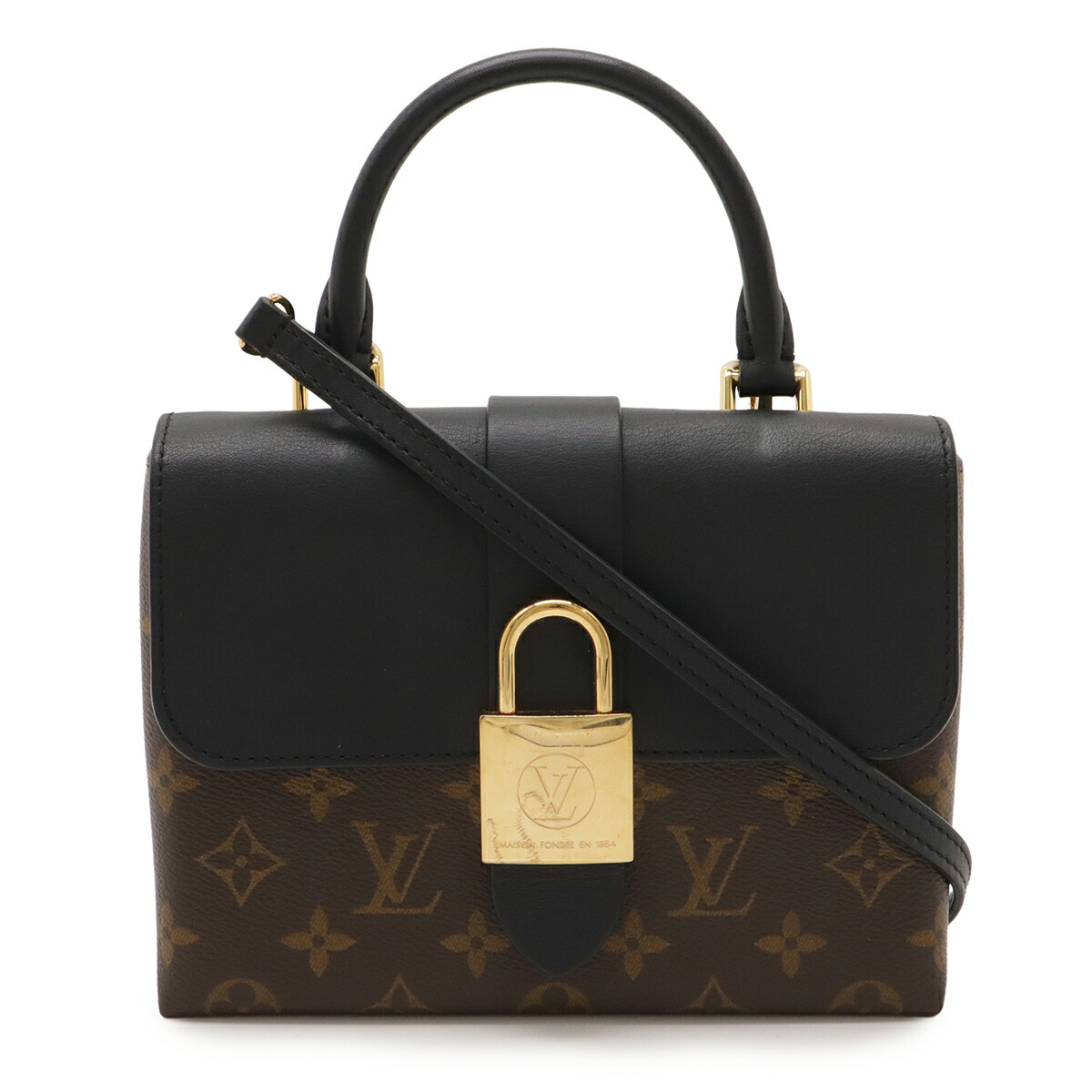 LOUIS VUITTON ルイ ヴィトン モノグラム ロッキー BB ハンドバッグ ミニバッグ 2WAY ショルダーバッグ 斜め掛け ノワール 黒 ブラック M44141 【中古】