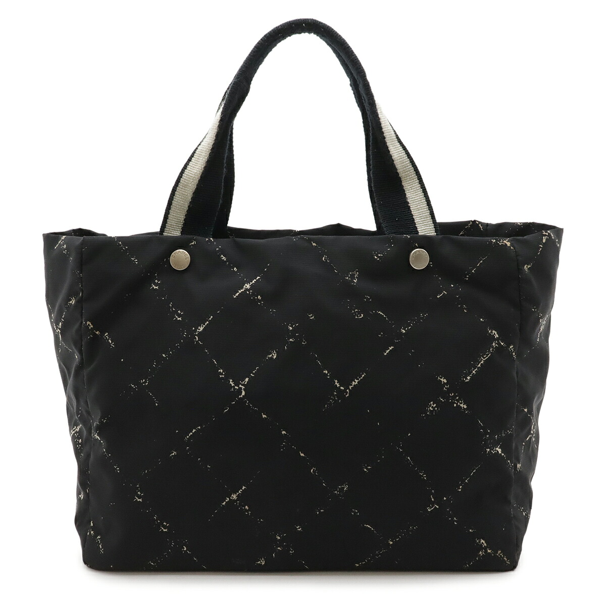 CHANEL シャネル 旧トラベルライン トートバッグ ショルダーバッグ ナイロン ブラック 黒 レッド 赤 A11833 【中古】