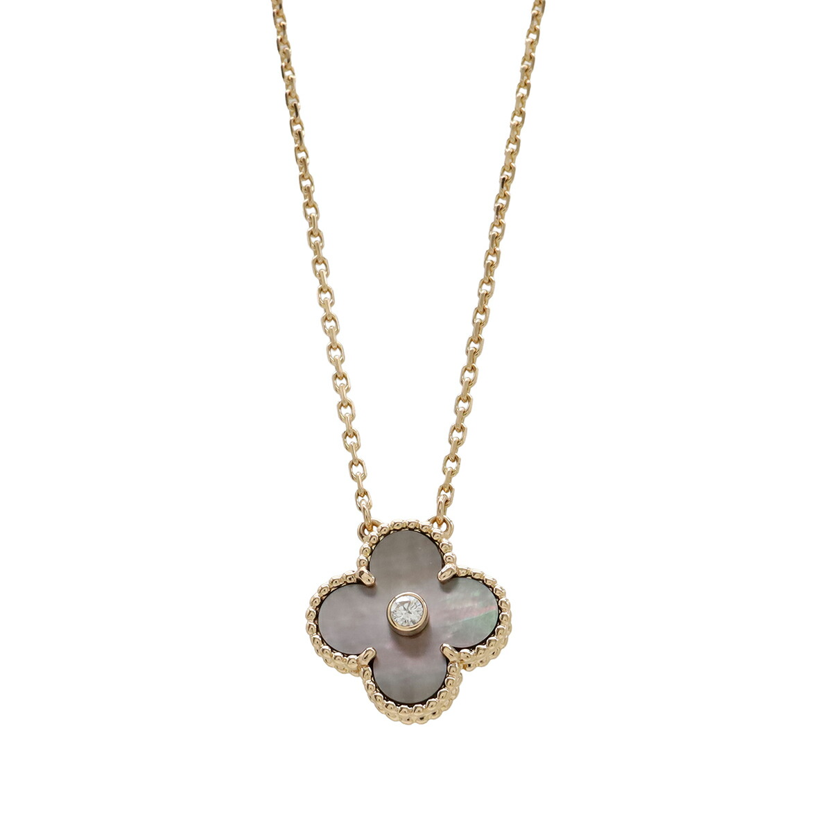 Van Cleef & Arpels ヴァン クリーフ & アーペル ヴィンテージ アルハンブラ ネックレス ブラックシェル 限定品 VCAR05SX00 【中古】｜Blumin 店