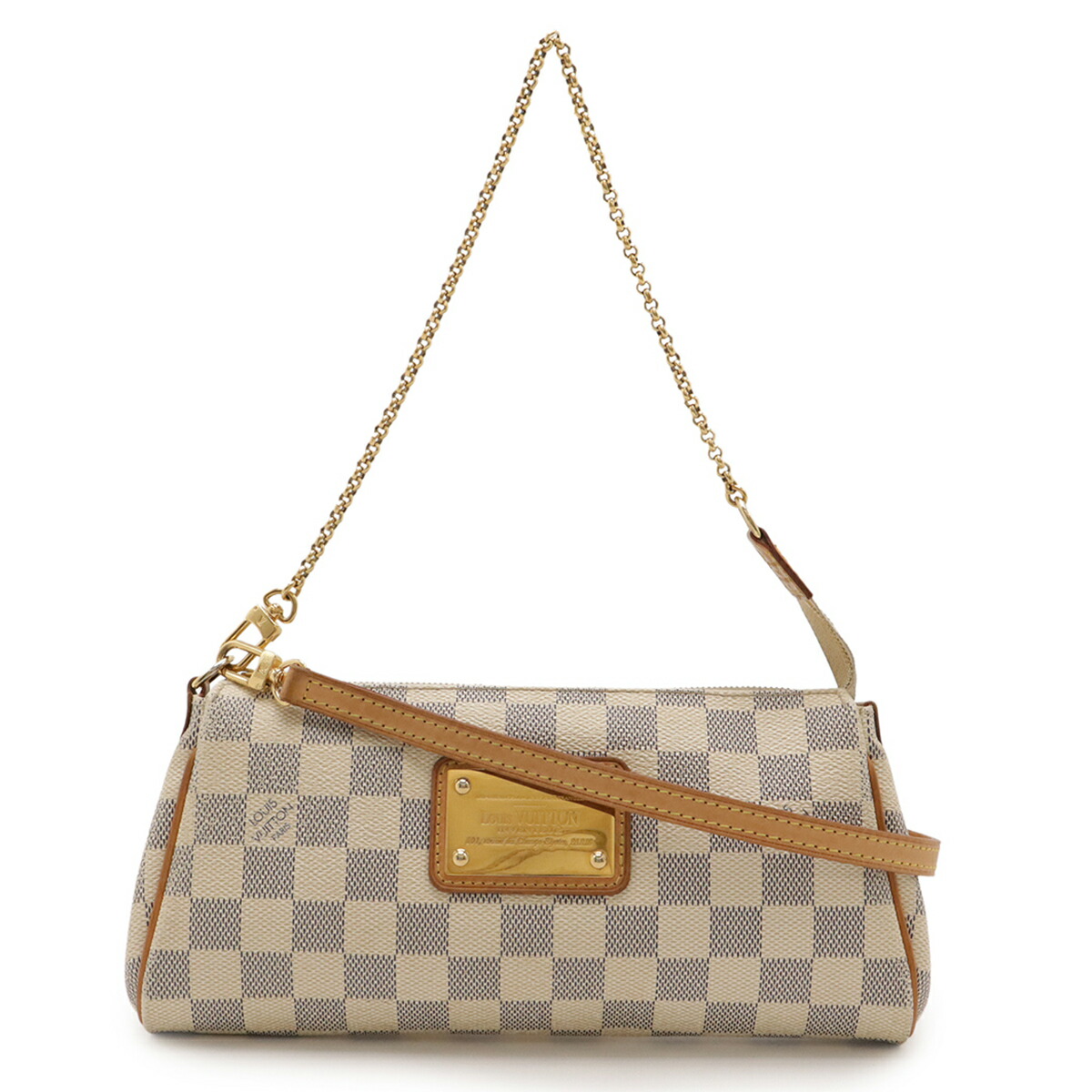 LOUIS VUITTON ルイ ヴィトン ダミエアズール エヴァ 佩び物車寄せ チェーン店御徒面子 2WAY ショルダーバッグ 曲がった掛け N55214 【中古】
