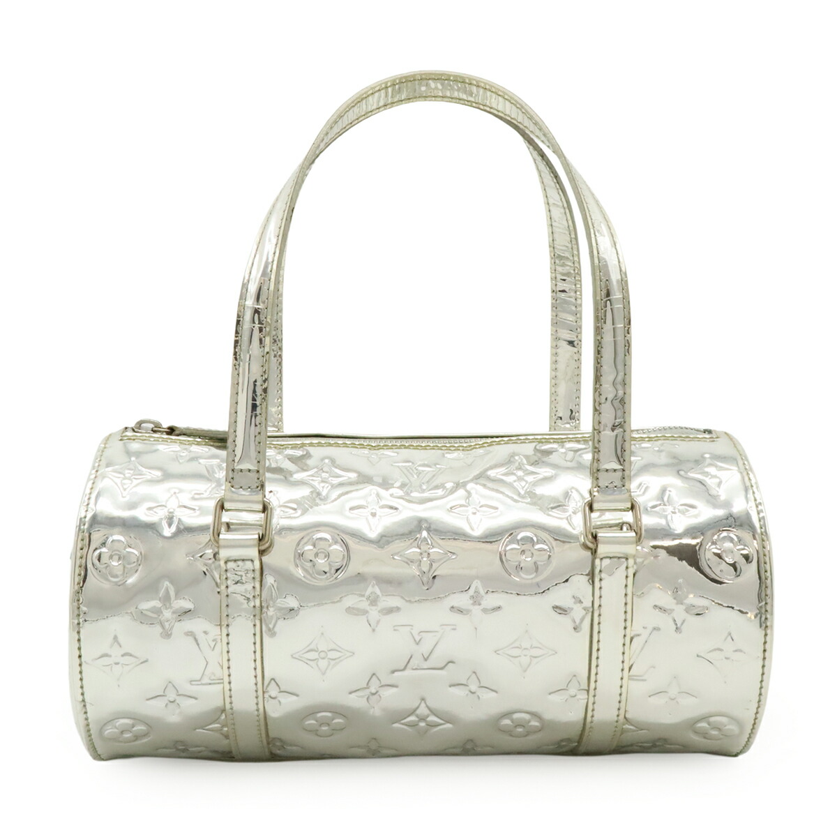 LOUIS VUITTON ルイ ヴィトン モノグラムミロワール パピヨン ハンドバック ショルダーバッグ 筒型 アルジャン しろがね色 M95269 【中古】