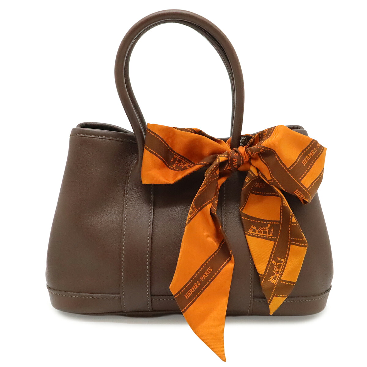 HERMES エルメス ガーデツイリー TTPM ハンドバッグ ミニバッグ スイフト レザー ハバナ ブラウン 茶 オレンジボルデュック シルバー金具 H刻印 【中古】|Blumin 店