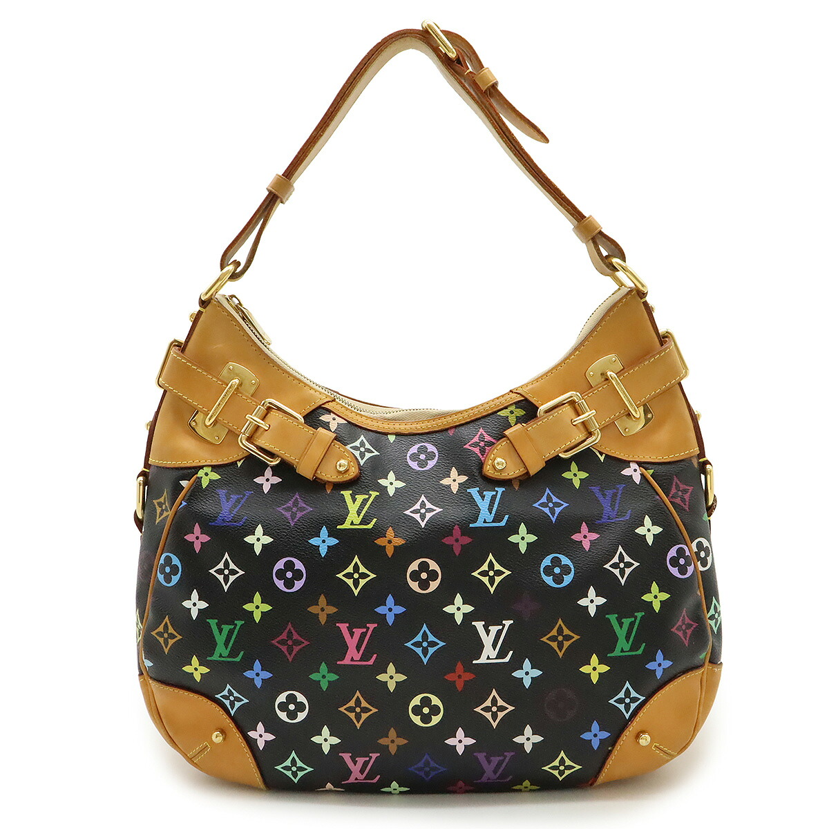 LOUIS VUITTON ルイ ヴィトン モノグラムマルチカラー グレタ ショルダーバッグ セミショルダー ワンショルダー ノワール ブラック 黒 M40196 【中古】