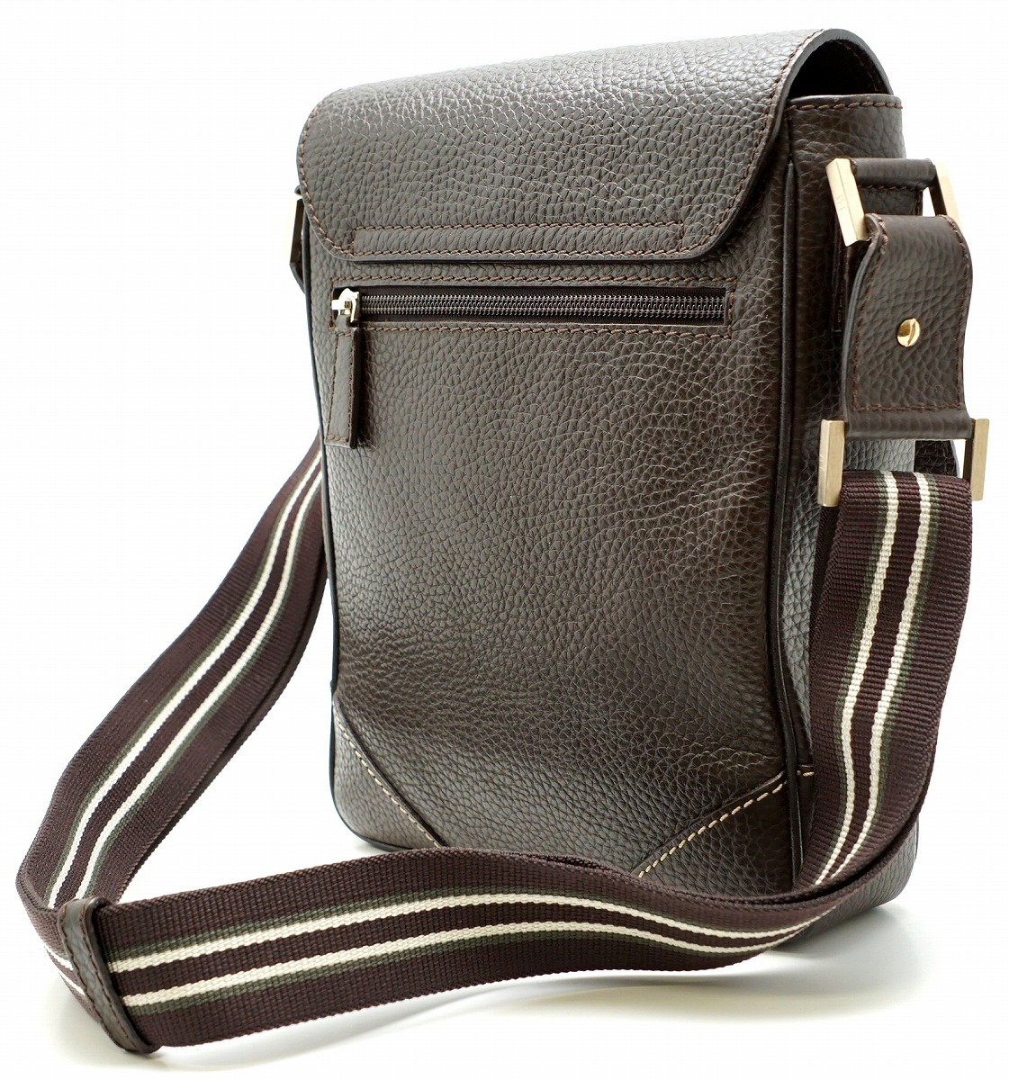 訳あり 茶 ブラウン レザー ショルダーバッグ dunhill ダンヒル ...