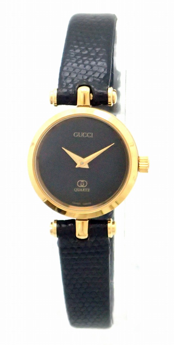 楽天市場 ウォッチ Gucci グッチ ブラック文字盤 リザード革ベルト Gp ゴールドメッキ レディース Qz クォーツ 腕時計 40l 中古 K Blumin 森田質店 質屋出店 Blumin 楽天市場店