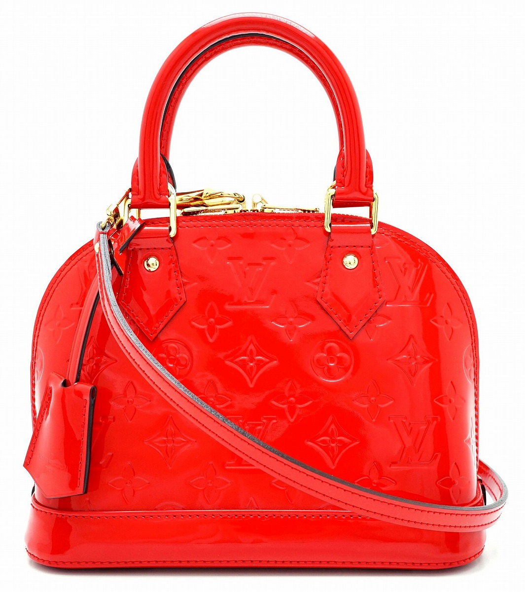 楽天市場 バッグ Louis Vuitton ルイ ヴィトン モノグラムヴェルニ アルマbb ハンドバッグ 2wayショルダーバッグ エナメルカーフ レザー スリーズ 赤 レッド M 中古 K Blumin 森田質店 質屋出店 Blumin 楽天市場店