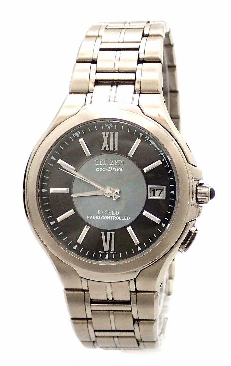 楽天市場 ウォッチ Citizen シチズン エクシード エコドライブ 電波時計 ソーラー ブラックシェル文字盤 メンズ 腕時計 Ebg74 61 H410 T0036 中古 K Blumin 森田質店 質屋出店 Blumin 楽天市場店