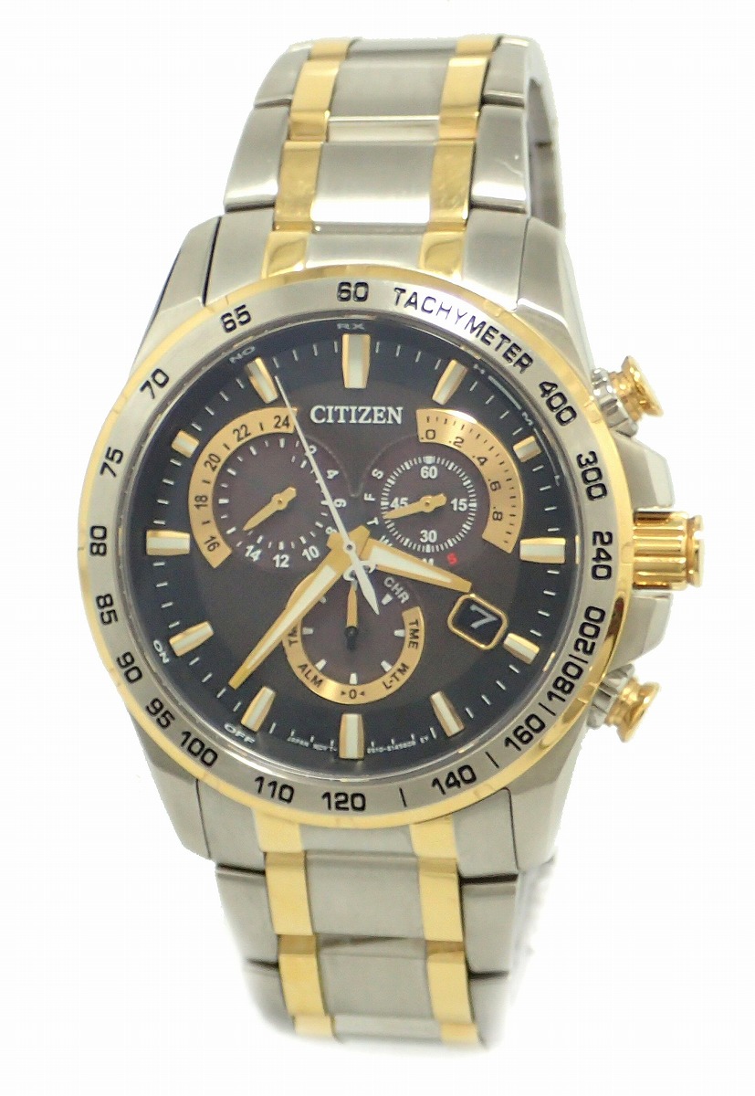 楽天市場 ウォッチ Citizen シチズン エコドライブ ソーラー クロノグラフ デイト ブラック文字盤 Ss Gp コンビ メンズ 腕時計 E610 S At3035 54e 中古 K Blumin 森田質店 質屋出店 Blumin 楽天市場店