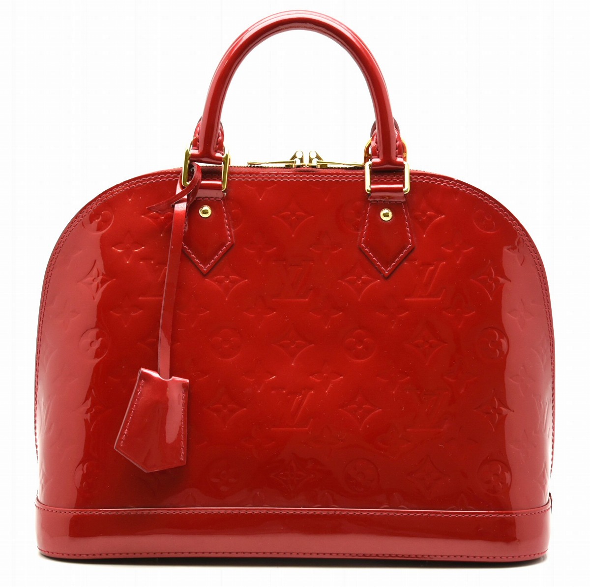 楽天市場 バッグ Louis Vuitton ルイ ヴィトン モノグラムヴェルニ アルマpm ハンドバッグ レザー エナメルカーフ ポムダムール 赤 レッド M 中古 K Blumin 楽天市場店