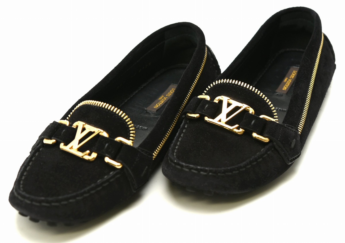 楽天市場 靴 Louis Vuitton ルイ ヴィトン ドライビングシューズ パンプス スリッポン ローファー 黒 ブラック スエード レザー レディース サイズ 37 23 5cm 中古 K Blumin 森田質店 質屋出店 Blumin 楽天市場店