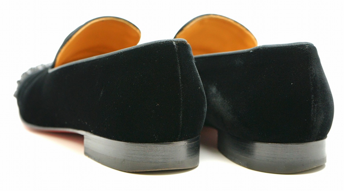 【楽天市場】【靴】Christian Louboutin クリスチャン ルブタン ローファー 靴 ベロア ラバー 黒 ブラック メンズ サイズ