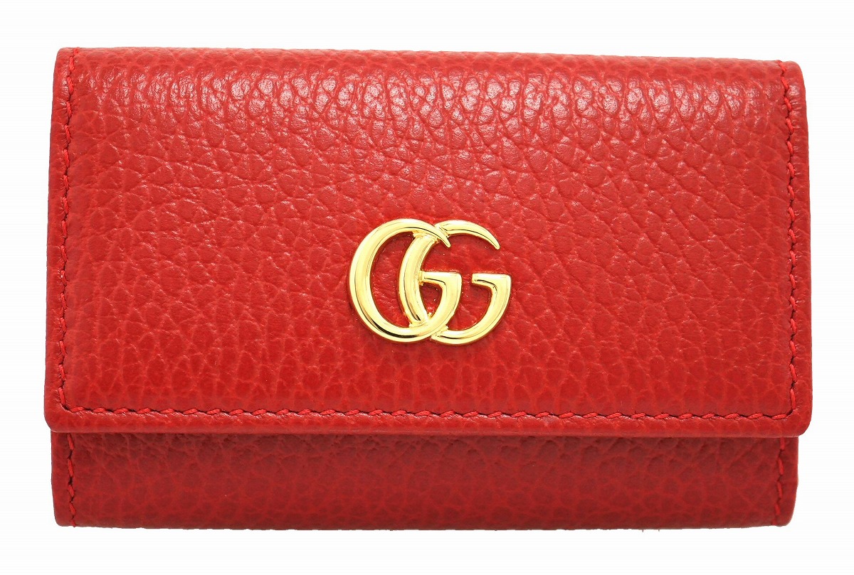 楽天市場 新品未使用品 Gucci グッチ ダブルg ロゴ 6連キーケース レザー 赤 レッド ゴールド金具 2149 K Blumin 森田質店 質屋出店 Blumin 楽天市場店