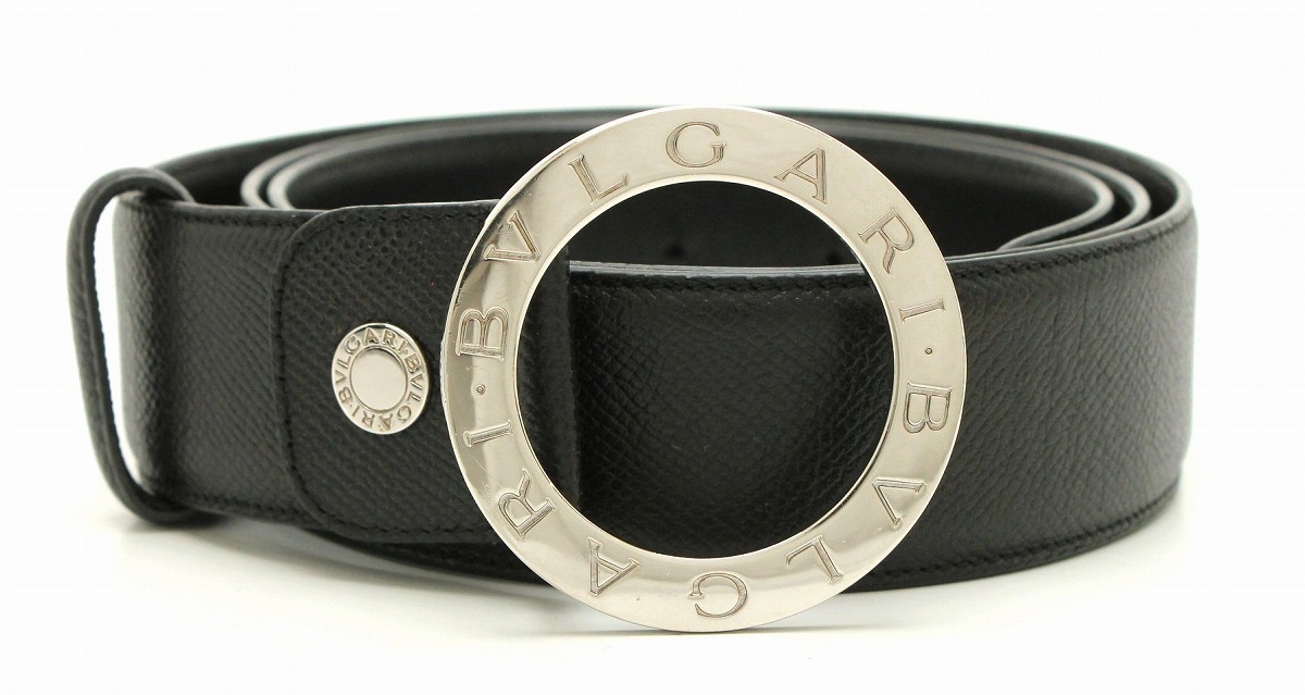 楽天市場 Bvlgari ブルガリ ブルガリブルガリ ベルト メンズ レザー 黒 ブラック シルバー金具 230 中古 K Blumin 楽天市場店