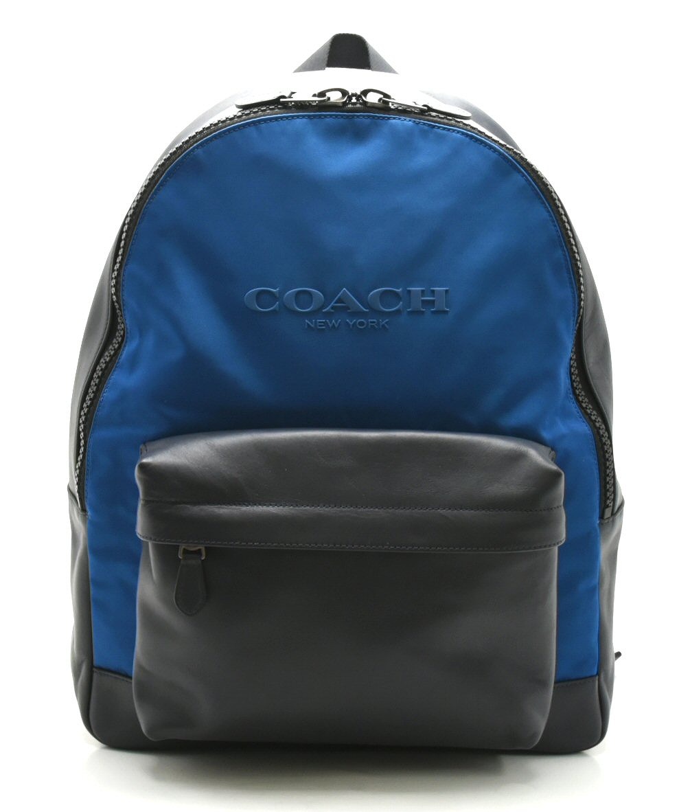 【楽天市場】【新品未使用品】【バッグ】COACH コーチ リュック リュックサック バックパック ショルダーバッグ レザー ブラック 青