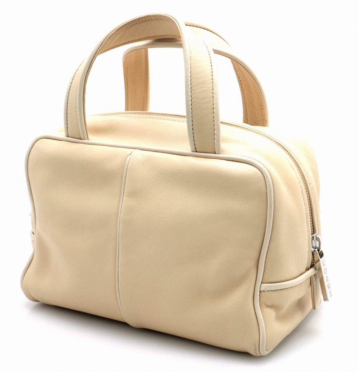 楽天市場 バッグ Loewe ロエベ ミニボストン ハンドバッグ レザー ベージュ 中古 K Blumin 楽天市場店