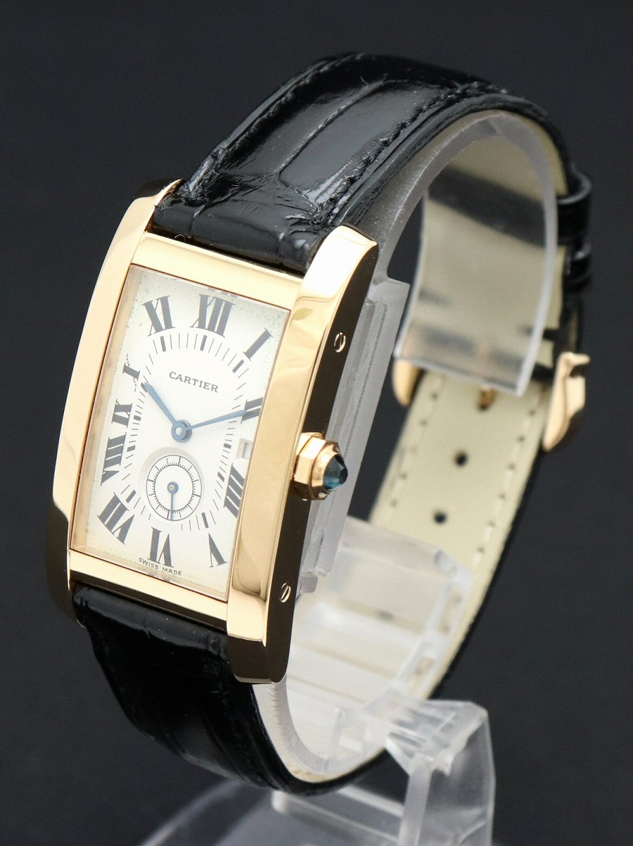 楽天市場 ウォッチ 新品仕上げ済 Cartier カルティエ タンクアメリカンmm K18yg 750yg イエローゴールド スモールセコンド メンズ クォーツ 腕時計 中古 K Blumin 楽天市場店