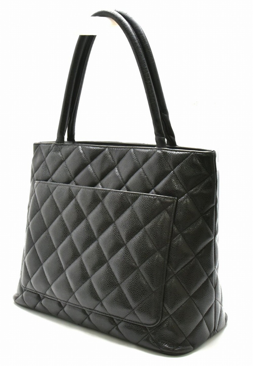 楽天市場 バッグ Chanel シャネル マトラッセ キャビアスキン 復刻トート トートバッグ ショルダーバッグ ココマーク レザー 黒 ブラック シルバー金具 A 中古 K Blumin 楽天市場店