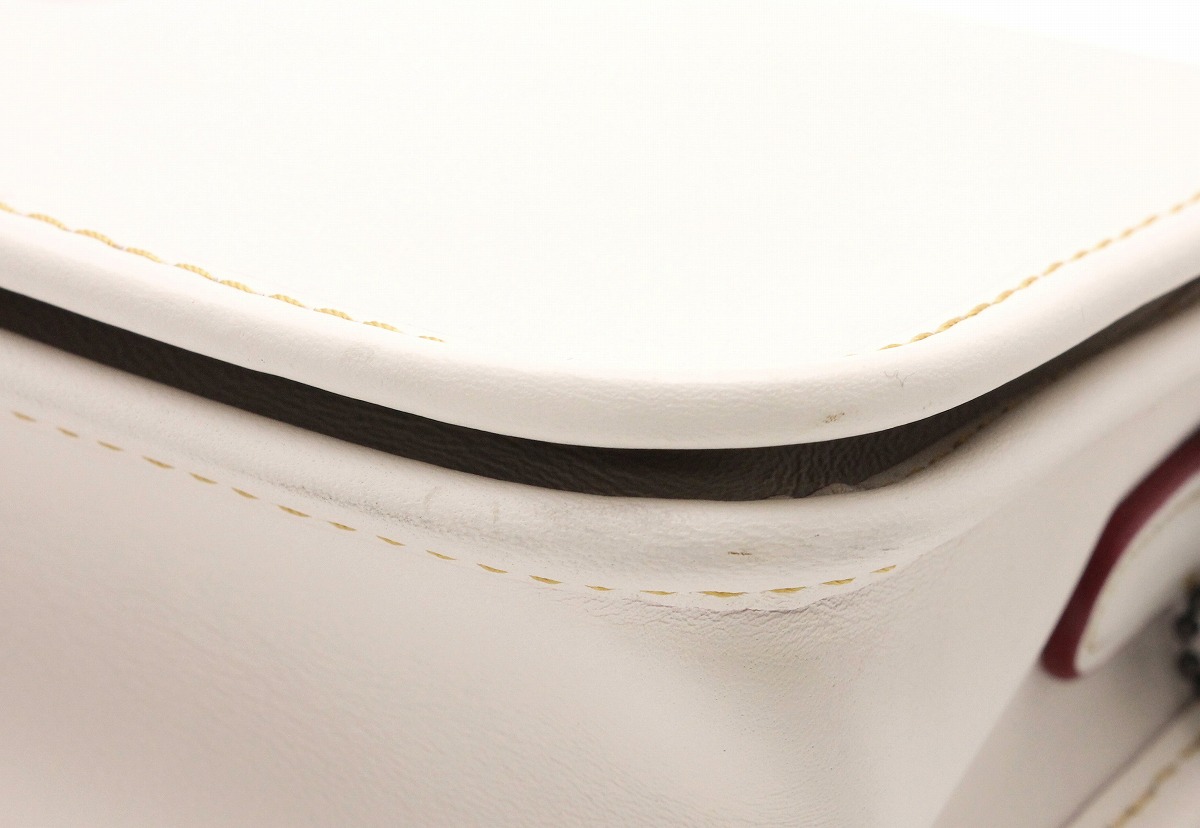 楽天市場 新品未使用品 バッグ Coach コーチ ペニー クロスボディー ショルダーバッグ 斜め掛け ディズニー コラボ ミッキーマウス ミッキー レザー オフホワイト F K Blumin 楽天市場店