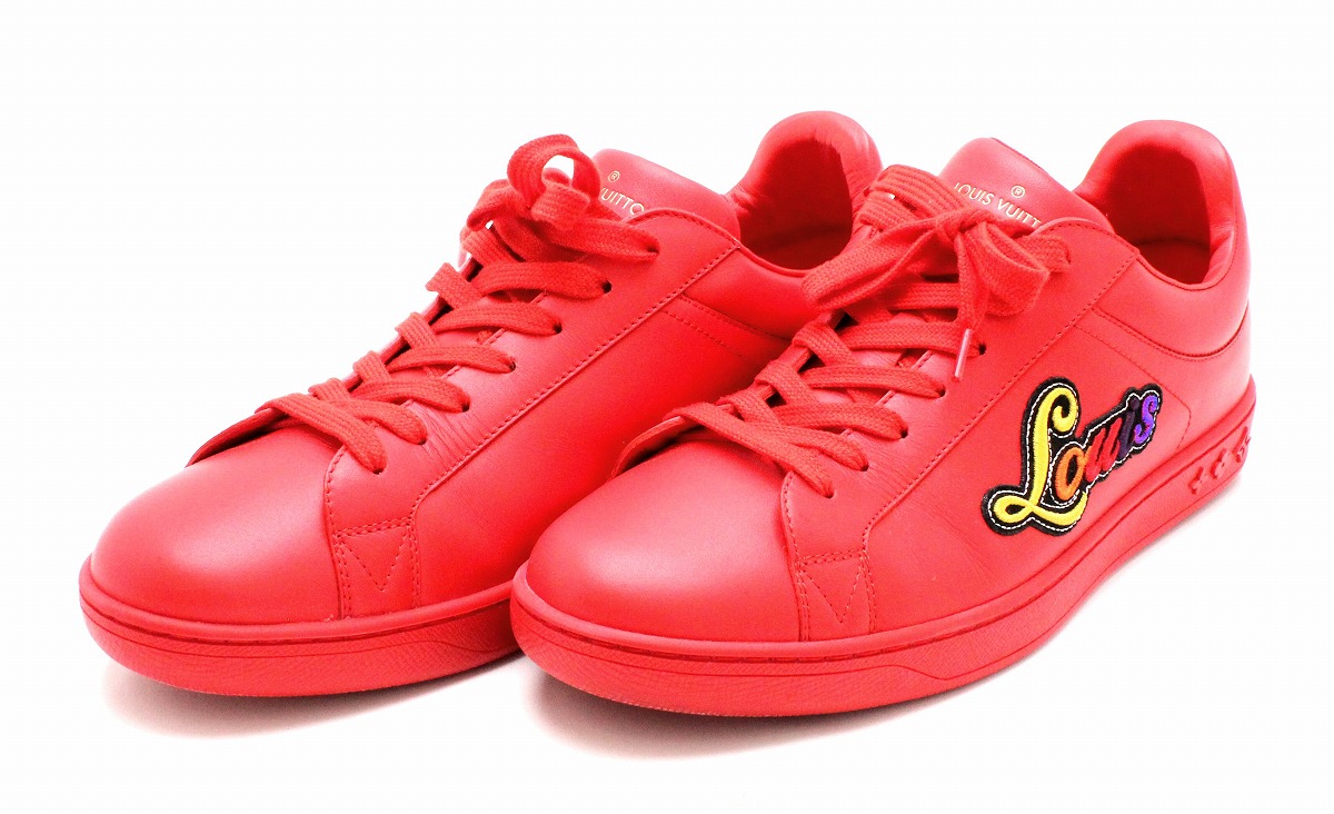 【楽天市場】【靴】LOUIS VUITTON ルイ ヴィトン ルクセンブルクライン スニーカー シューズ レザー レッド 赤 マルチカラー