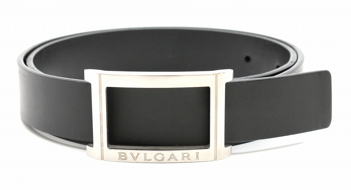 楽天市場 Bvlgari ブルガリ ブルガリブルガリ ベルト メンズ レザー 黒 ブラック シルバー金具 中古 K Blumin 楽天市場店