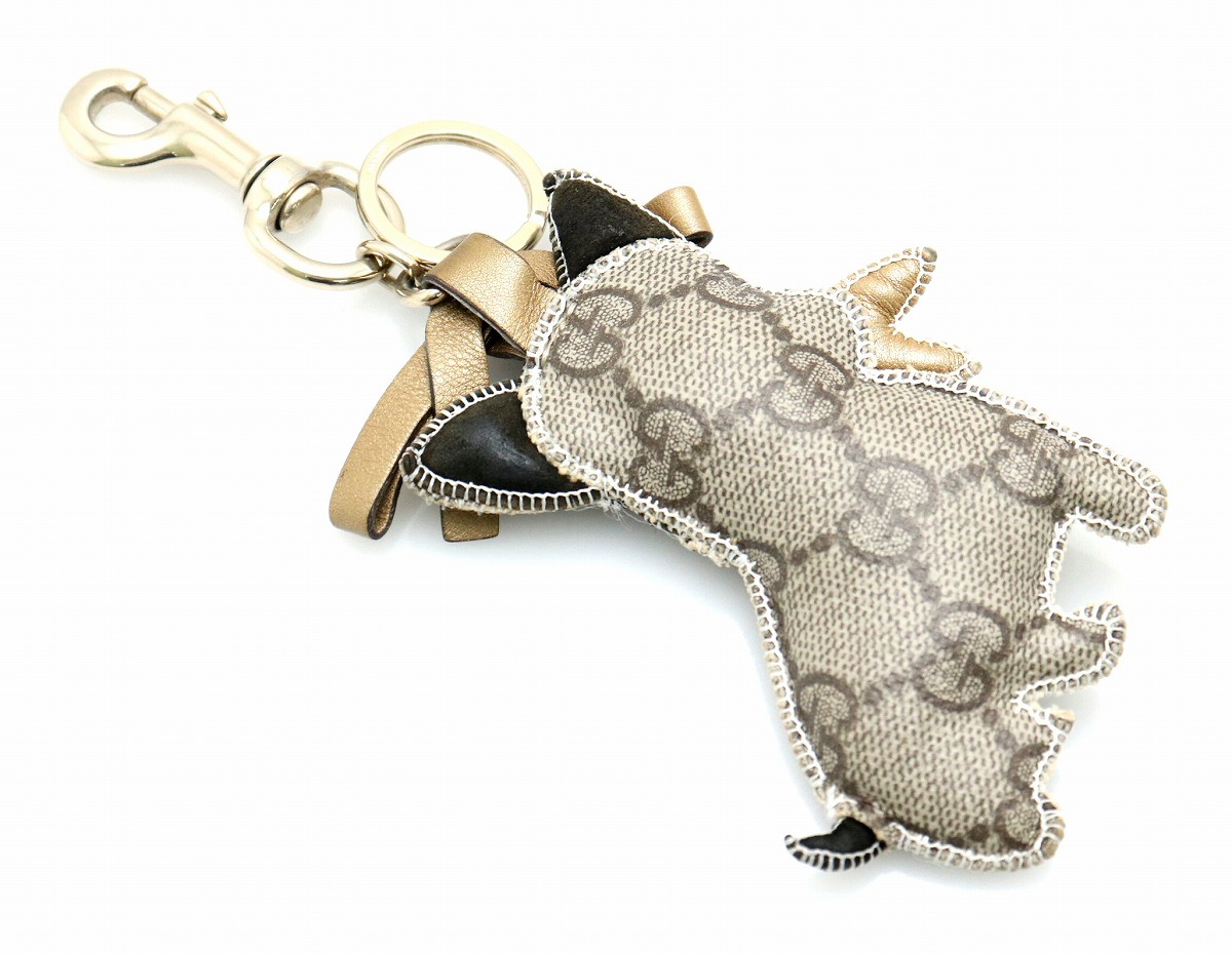 楽天市場 Gucci グッチ Ggプラス グッチョリシリーズ フレンチブルドッグ Leroy レロイ 犬 ドッグ キーホルダー キーリング アニマルチャーム 6076 中古 K Blumin 楽天市場店