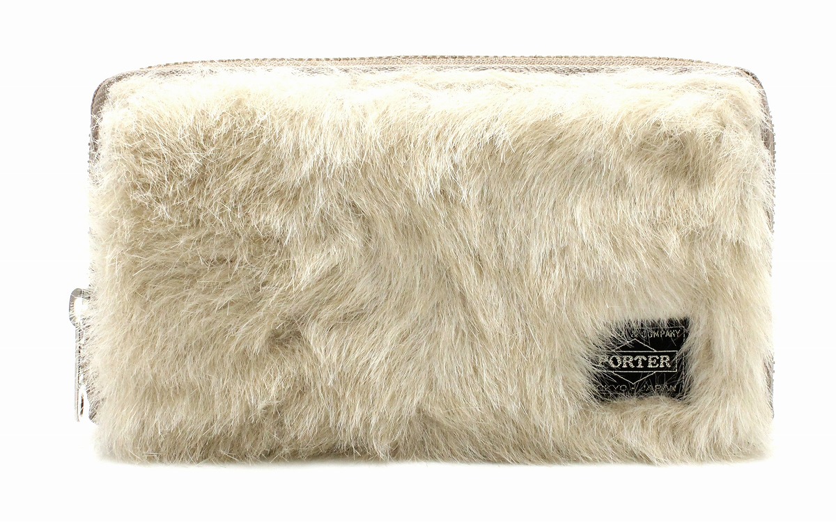 楽天市場 未使用品 財布 Porter ポーター Beams Boy フェイクファー 吉田カバン ラウンドファスナー 長財布 ベージュ 中古 K Blumin 楽天市場店