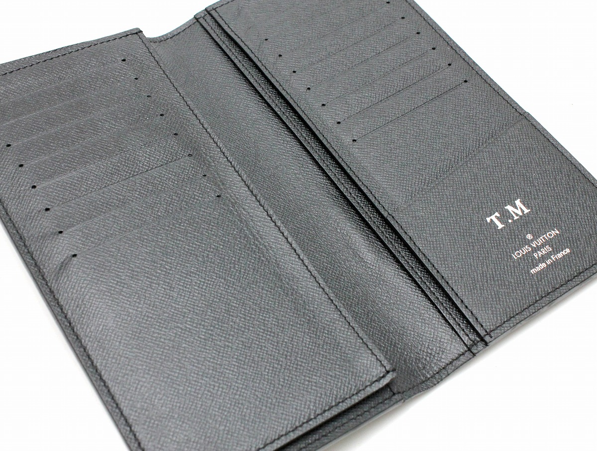 楽天市場 財布 Louis Vuitton ルイ ヴィトン タイガ ポルトフォイユ ロン 2つ折長財布 札入れ レザー アルドワーズ 黒 ブラック イニシャル入り M 中古 K Blumin 楽天市場店