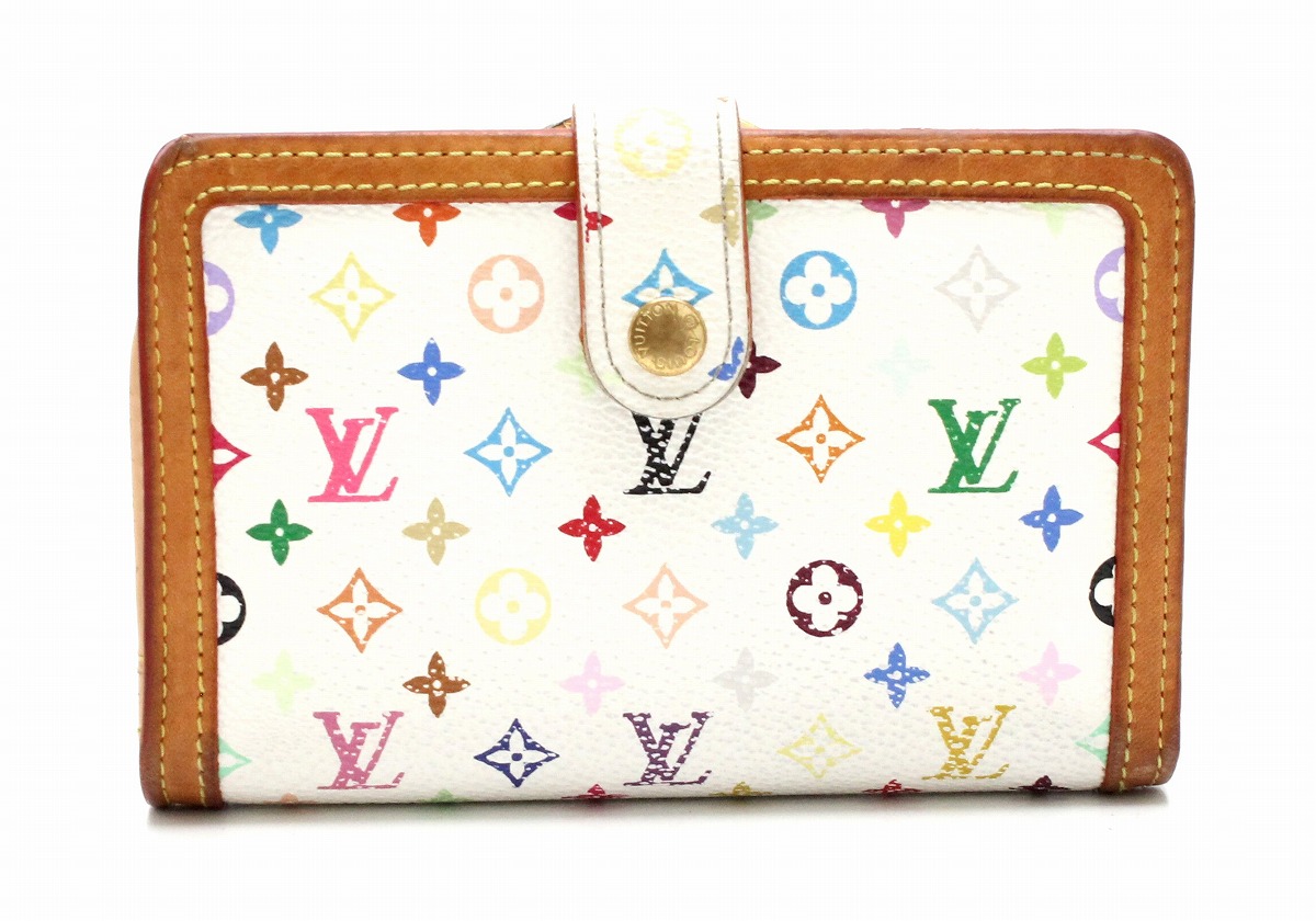 【楽天市場】【財布】LOUIS VUITTON ルイ ヴィトン マルチカラー ポルト モネ ビエ ヴィエノワ 2つ折 がま口 ガマ口財布