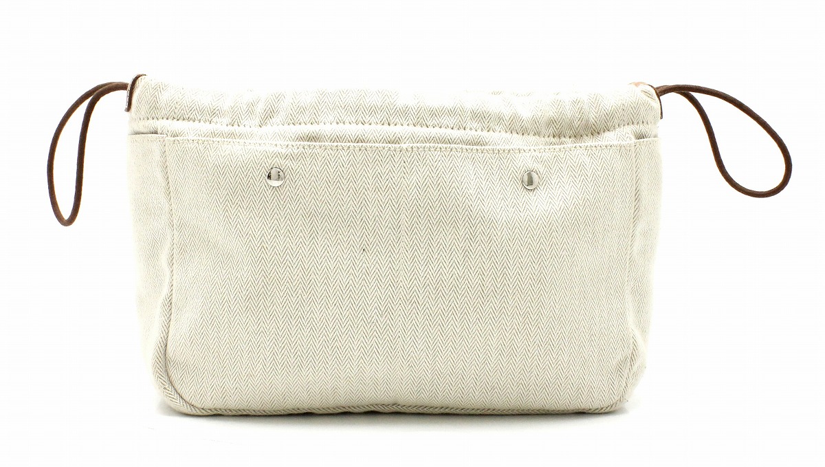 楽天市場 バッグ Hermes エルメス フールビ25 トワルシェブロン バレニア ポーチ 化粧ポーチ コスメポーチ マルチポーチ 小物入れ レザー ナチュラル フォーブ 中古 K Blumin 楽天市場店