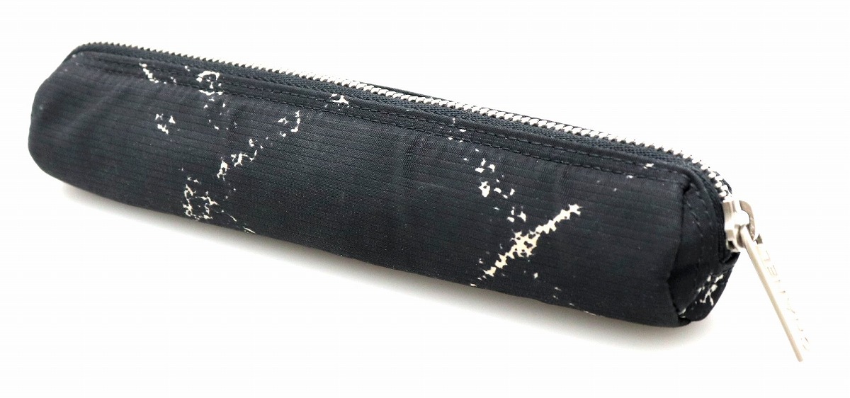 楽天市場 バッグ Chanel シャネル 旧トラベルライン ペンケース ポーチ 小物入れ 黒 ブラック 白 ホワイト レッド 赤 シルバー金具 中古 K Blumin 楽天市場店