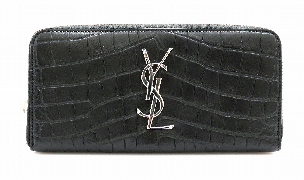 【楽天市場】【新品未使用品】【財布】YVES SAINT LAURENT イヴ サン ローラン イブサンローラン YSL パリ ラウンドファスナー長財布 型押しレザー クロコ調 ブラック 黒 【楽天市場】【新品未使用品】【財布】YVES SAINT LAURENT イヴ サン ローラン イブサンローラン YSL パリ ラウンドファスナー長財布 型押しレザー クロコ調 ブラック 黒