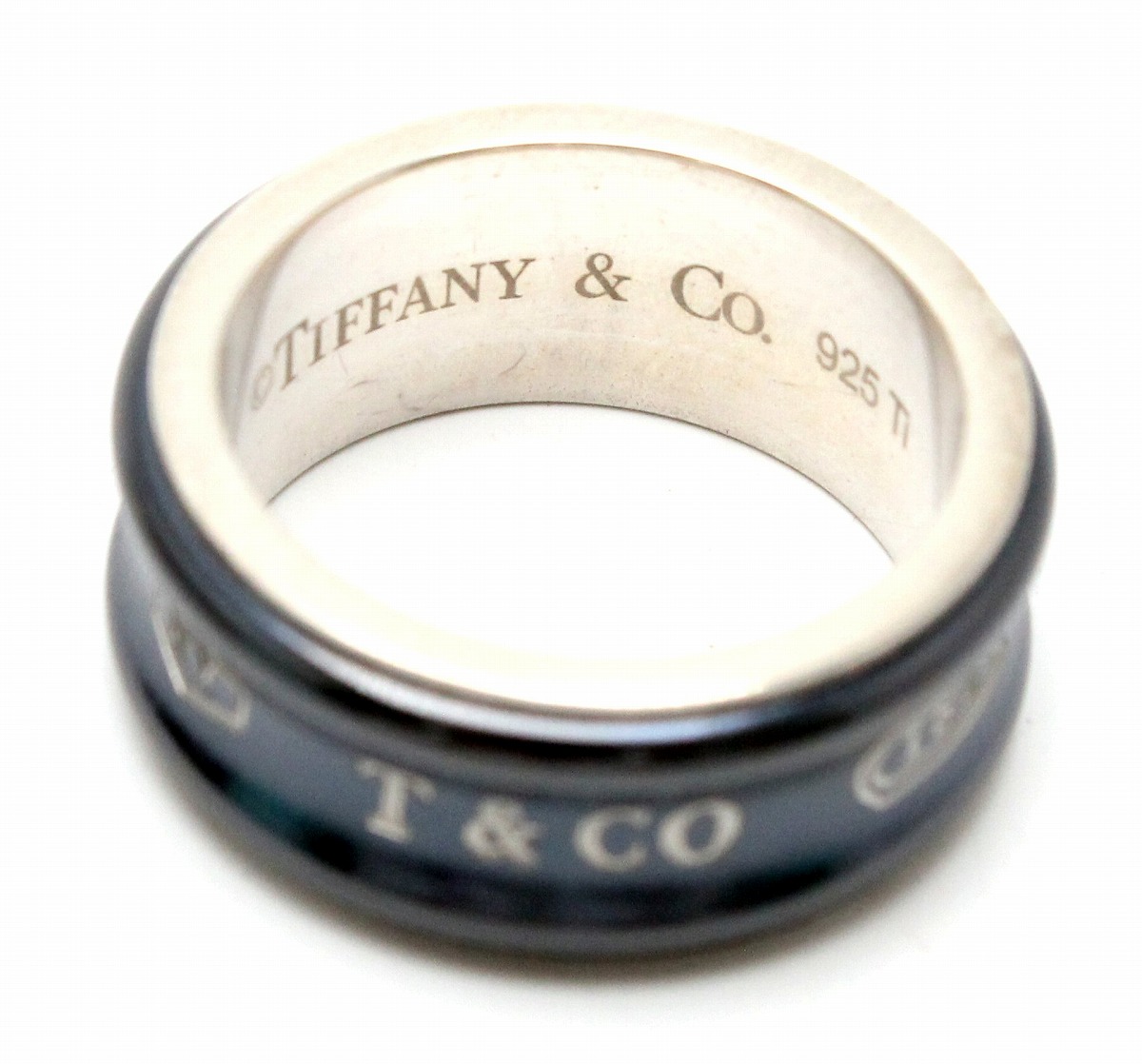 楽天市場 ジュエリー Tiffany Co ティファニー 17 リング 指輪 10号 10 Sv925 シルバー ブラックチタン ミッドナイト 中古 K Blumin 楽天市場店