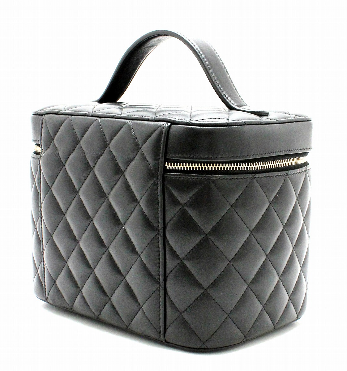 【楽天市場】【バッグ】CHANEL シャネル マトラッセ バニティバッグ ハンドバッグ ココマーク 化粧ポーチ コスメポーチ ラムスキン 黒