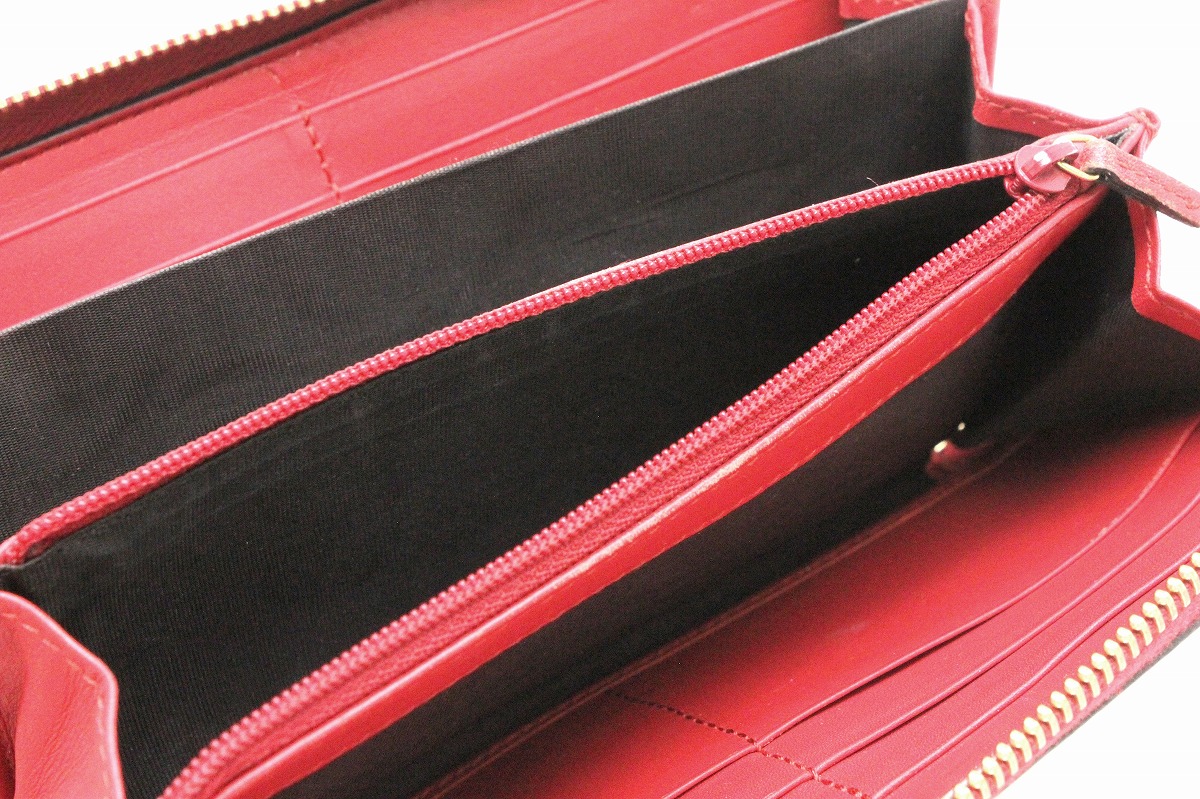 楽天市場 財布 Gucci グッチ Ggスプリーム ハート スネーク ヘビ 刺繍 ラウンドファスナー 長財布 Pvc レザー ベージュ レッド 中古 U Blumin 楽天市場店