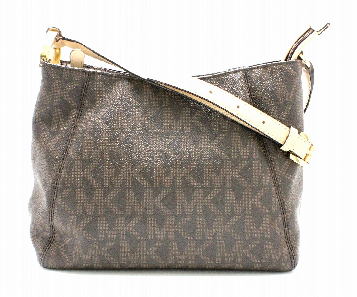 michael kors dark brown leather purse