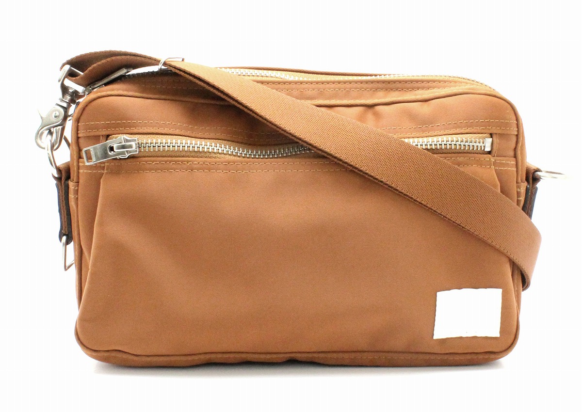 楽天市場 バッグ Porter ポーター ショルダーバッグ セカンドバッグ 2way 斜め掛け レザー ナイロン ブラウン 茶 シルバー金具 中古 K Blumin 楽天市場店