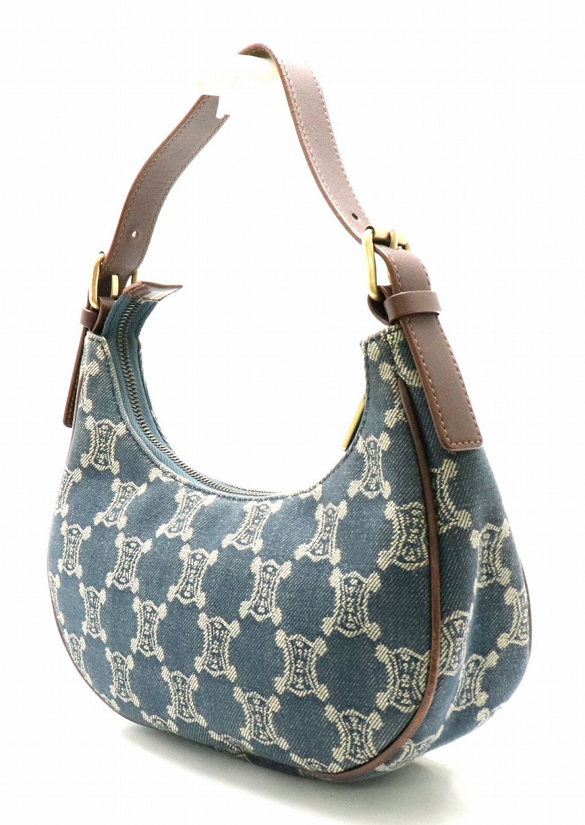 速達メール便 Celine セリーヌ ハンドバッグ マカダム柄 デニム セミショルダー ブルー ブラウン ワンショルダー バッグ 肩掛け鞄 イタリア製 キャンバス レザー レディース T東大阪店 Itd06w119m9k Ryb8310 最も優遇 Www Bedandbiscuitspetsittingservices Com