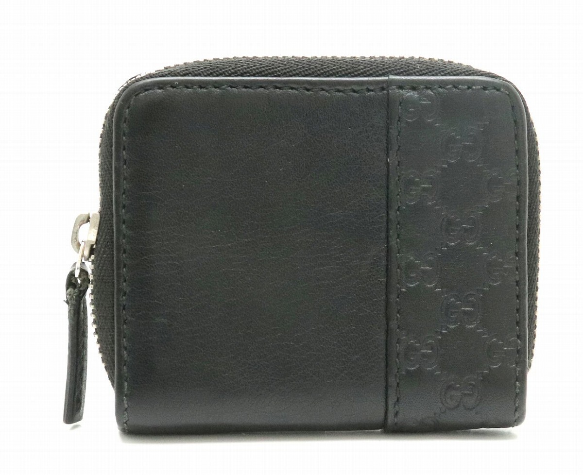 【楽天市場】【財布】GUCCI グッチ マイクログッチシマ コインケース 小銭入れ コインパース レザー ブラック 黒 シルバー金具