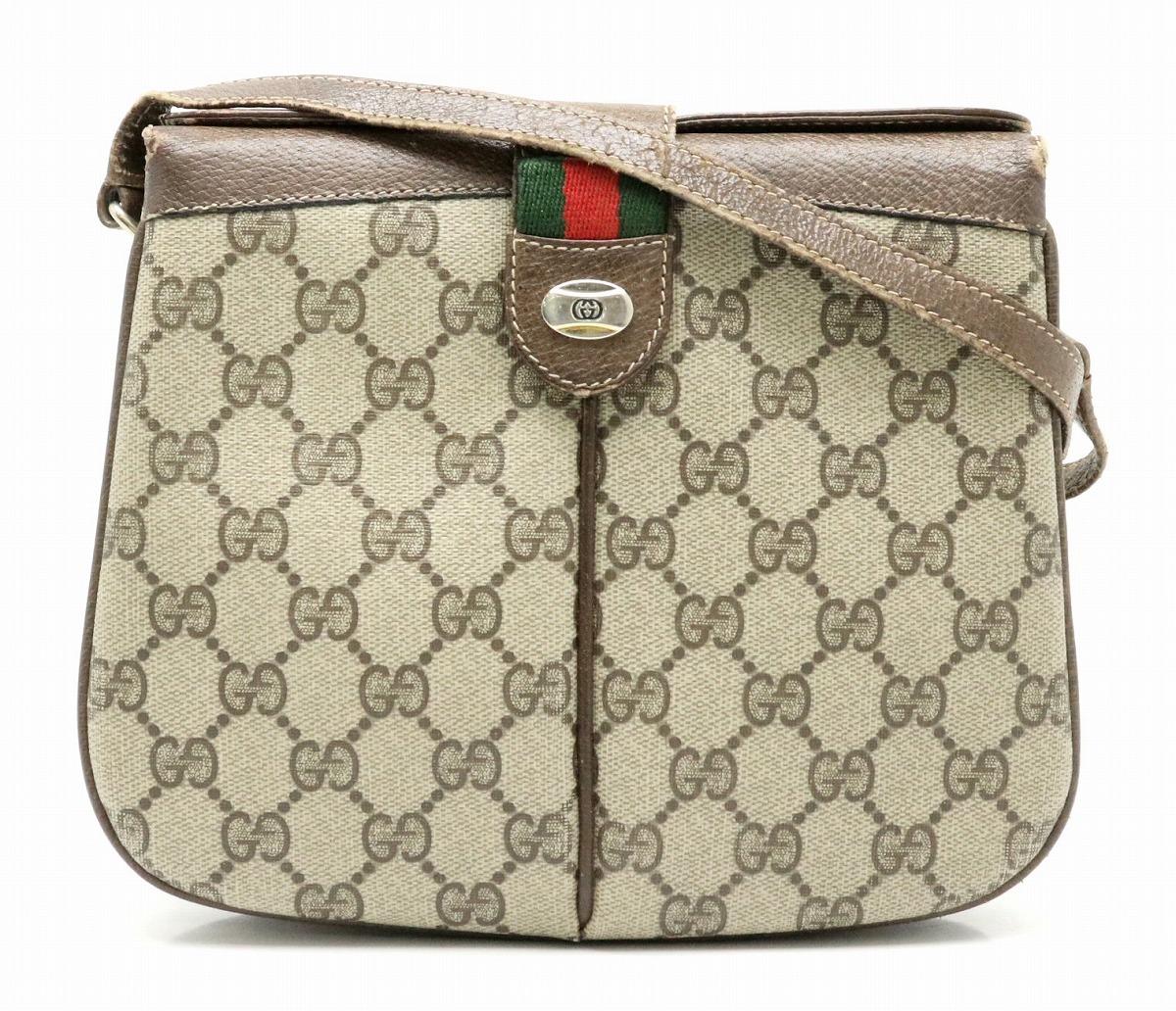 【楽天市場】【バッグ】GUCCI グッチ オールドグッチ ショルダーバッグ 斜め掛け コーティングキャンバス カーキベージュ ブラウン 茶