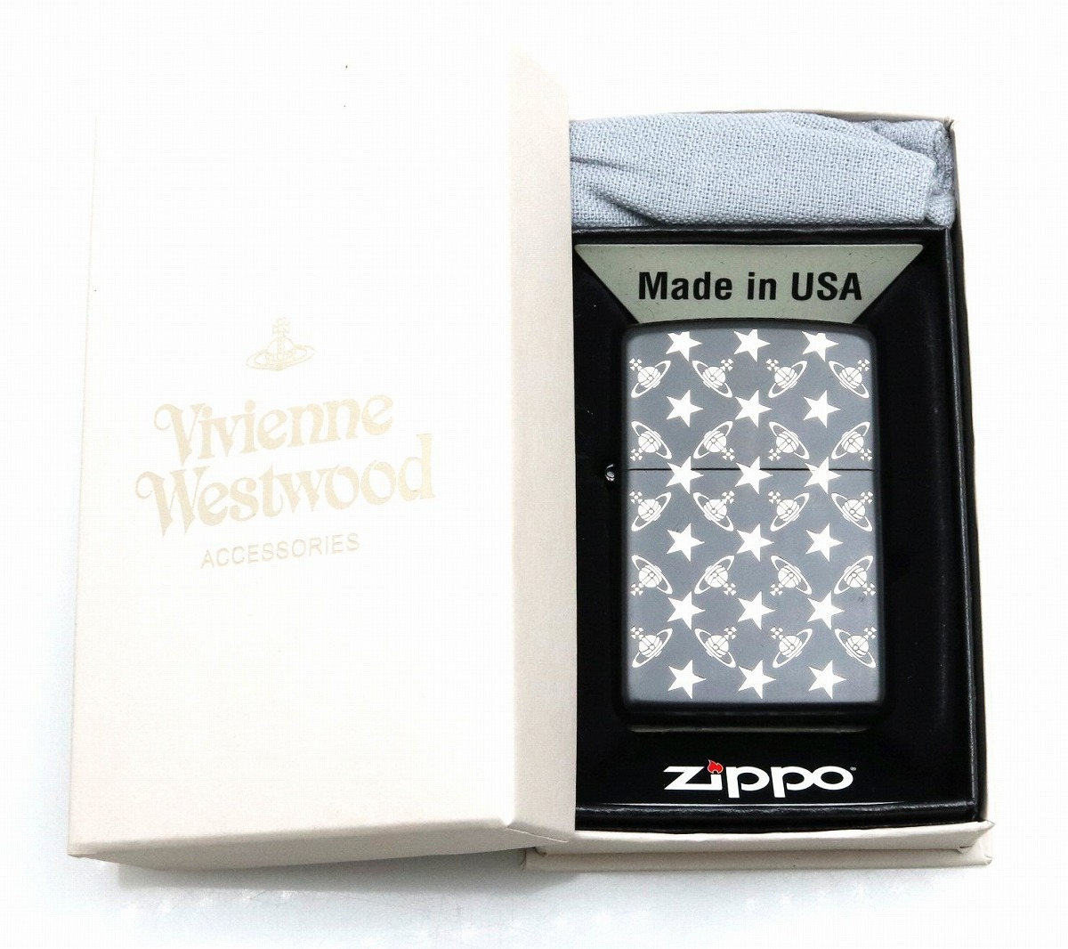 楽天市場 新品未使用品 Zippo ジッポ ライター オイルライター Vivienne Westwood ヴィヴィアン ウエストウッド オーブ シルバー ブラック 黒 Vwzp0017 K Blumin 楽天市場店