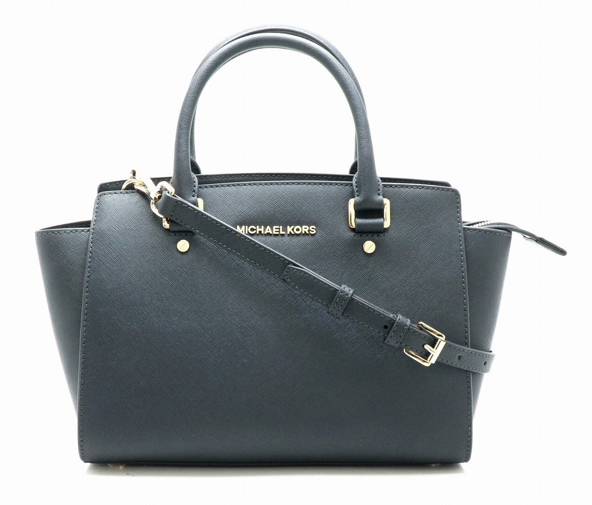 michael kors navy blue shoulder bag