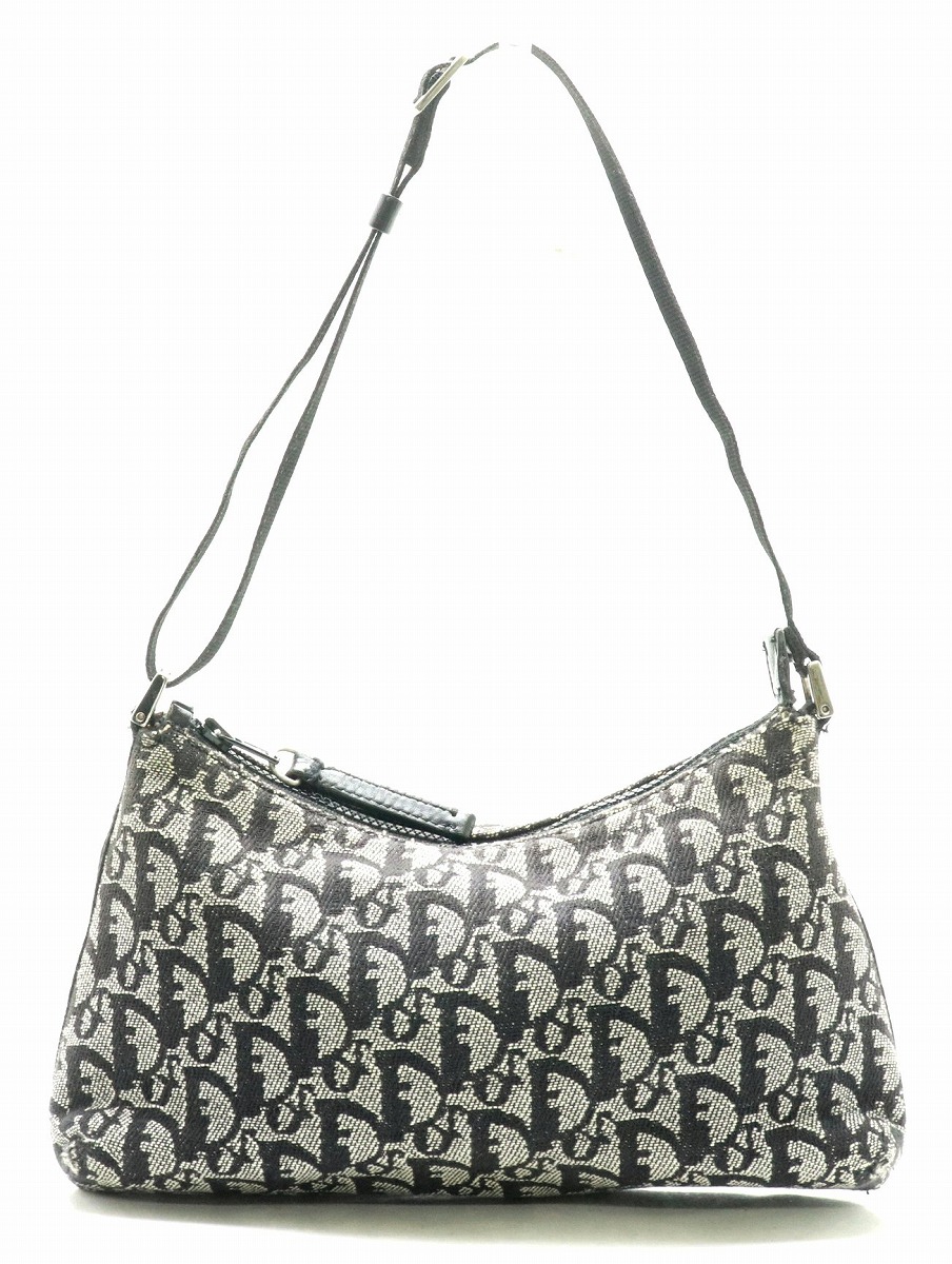 【バッグ】Christian Dior クリスチャン ディオール トロッター アクセサリーポーチ ショルダーバッグ キャンバス レザー ブラック 黒 【中古】【s】|Blumin 楽天市場店